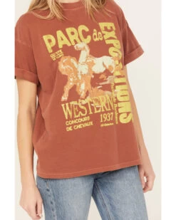 Girl Dangerous Women's French Western Boyfriend Graphic Tee 6 Girl Dangerous Women's French Western Boyfriend Graphic Tee -Cowboy Pradise 2000391104 220 P3