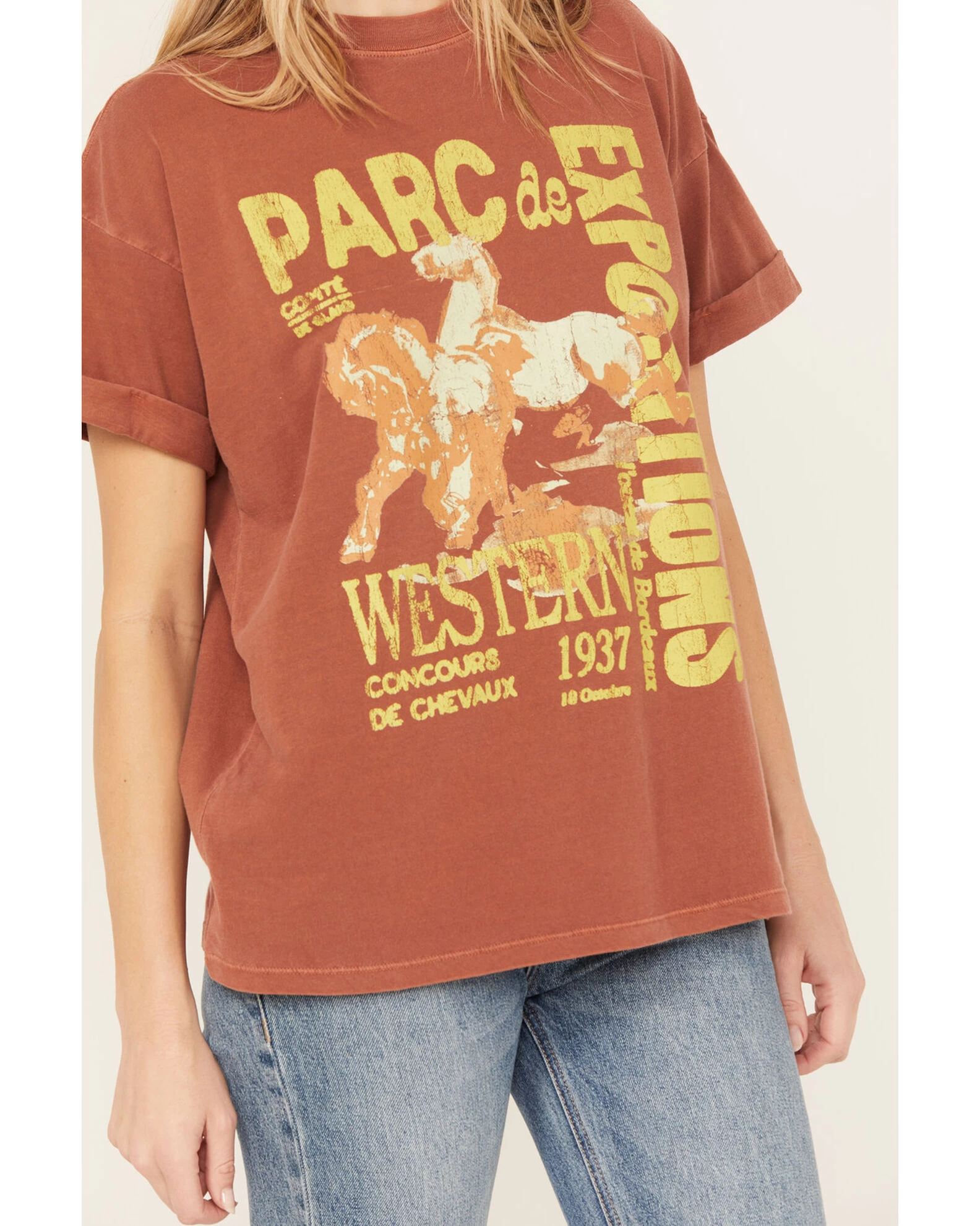 Girl Dangerous Women's French Western Boyfriend Graphic Tee 3 Girl Dangerous Women's French Western Boyfriend Graphic Tee - Image 3