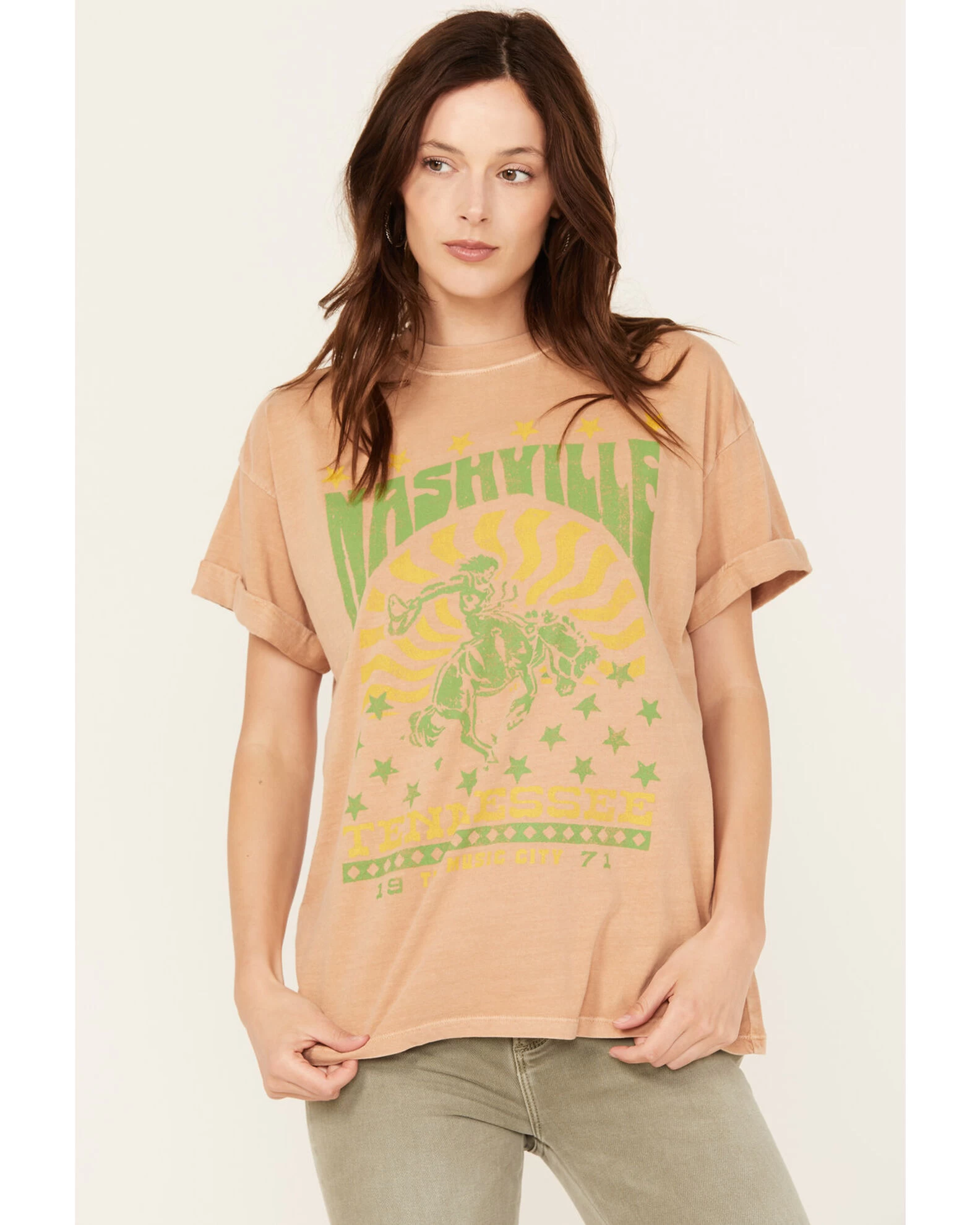 Girl Dangerous Women's Relaxed Music City Nashville Graphic Tee 1 Girl Dangerous Women's Relaxed Music City Nashville Graphic Tee