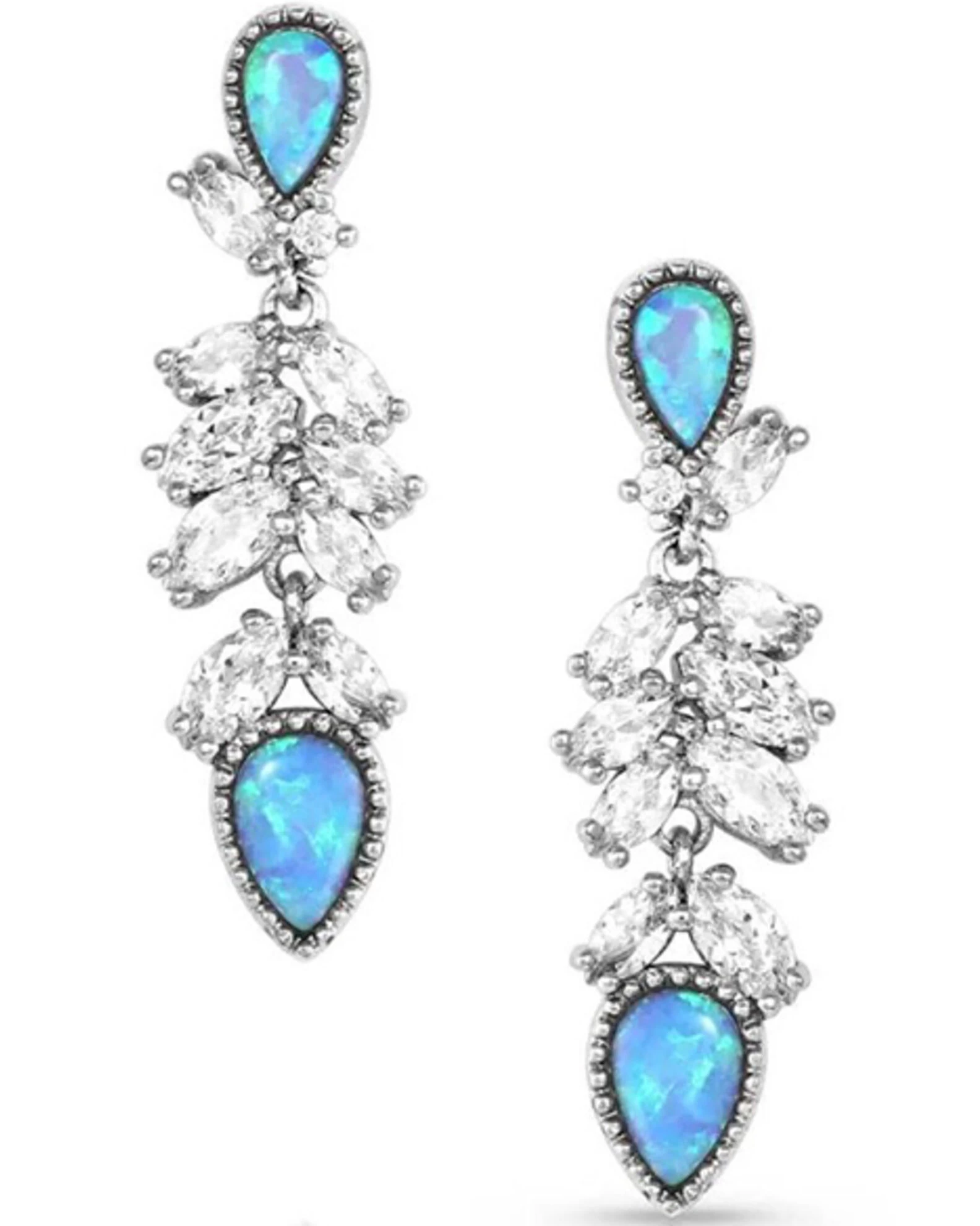 Montana Silversmiths Women's Mystic Falls Opal Crystal Earrings 1 Montana Silversmiths Women's Mystic Falls Opal Crystal Earrings
