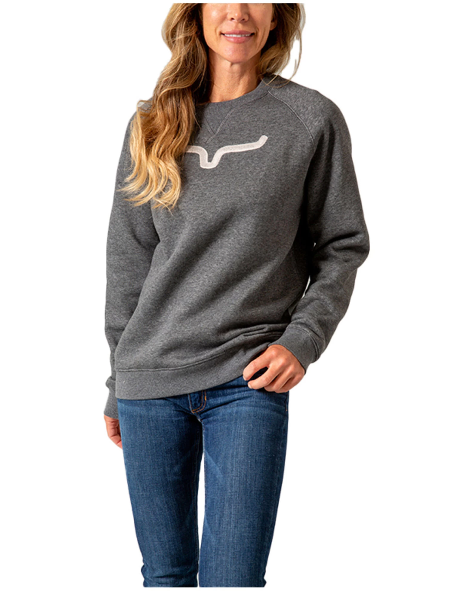 Kimes Ranch Women's Embroidered Vintage Crew Neck Sweatshirt 1 Kimes Ranch Women's Embroidered Vintage Crew Neck Sweatshirt
