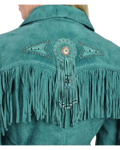 Scully Fringe & Beaded Boar Suede Leather Jacket -Cowboy Pradise 225958 64 D3