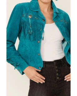 Scully Fringe & Beaded Boar Suede Leather Jacket -Cowboy Pradise 225958 64 P2