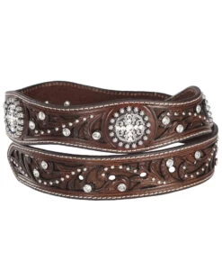 Ariat Scalloped Hand Tooled & Embellished Western Belt -Cowboy Pradise 258U52 41 P2