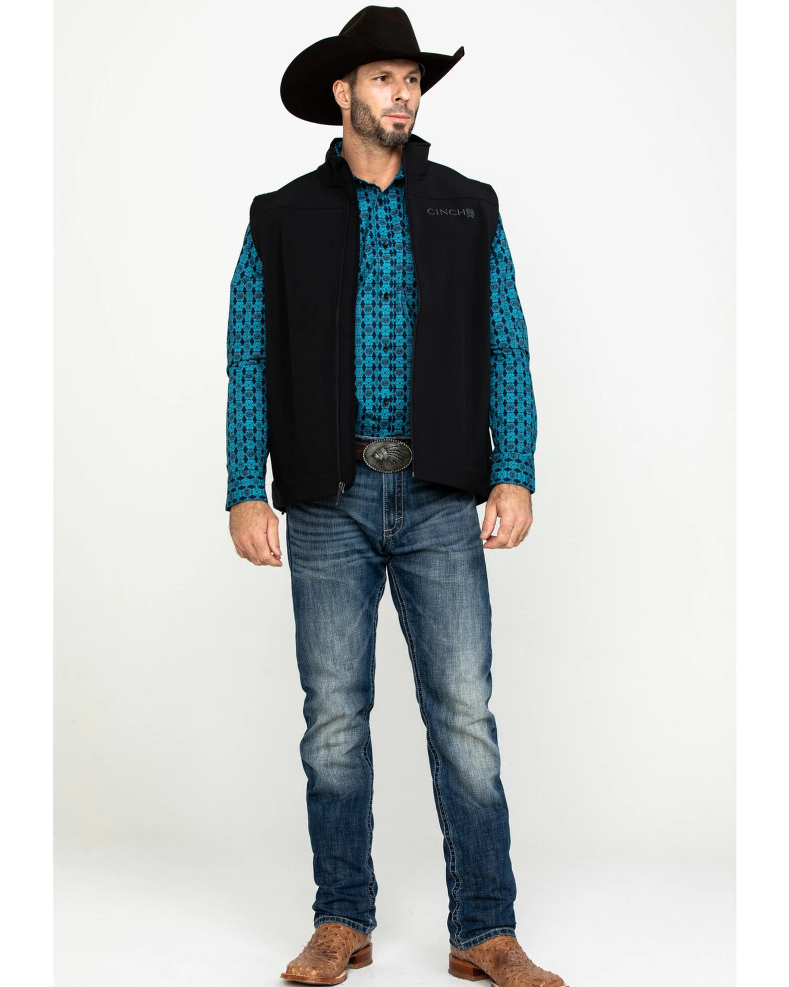 Cinch Men's Solid Bonded Softshell Zip Vest 6 Cinch Men's Solid Bonded Softshell Zip Vest - Image 6