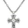 Montana Silversmiths Antiqued Scalloped Cross Necklace
