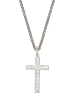 Montana Silversmiths Silver Engraved Cross Necklace