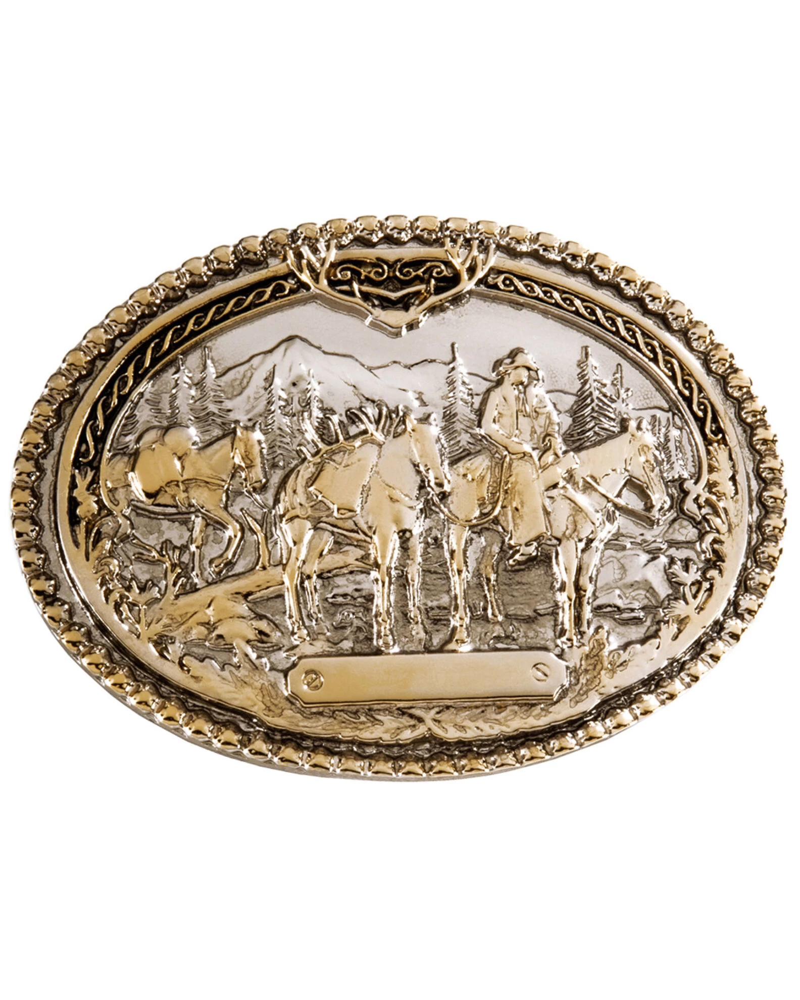 Montana Silversmiths Pack Horse And Rider Buckle 1 Montana Silversmiths Pack Horse And Rider Buckle