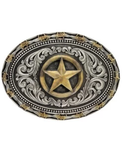 Montana Silversmiths Men's Lone Star Attitude Buckle