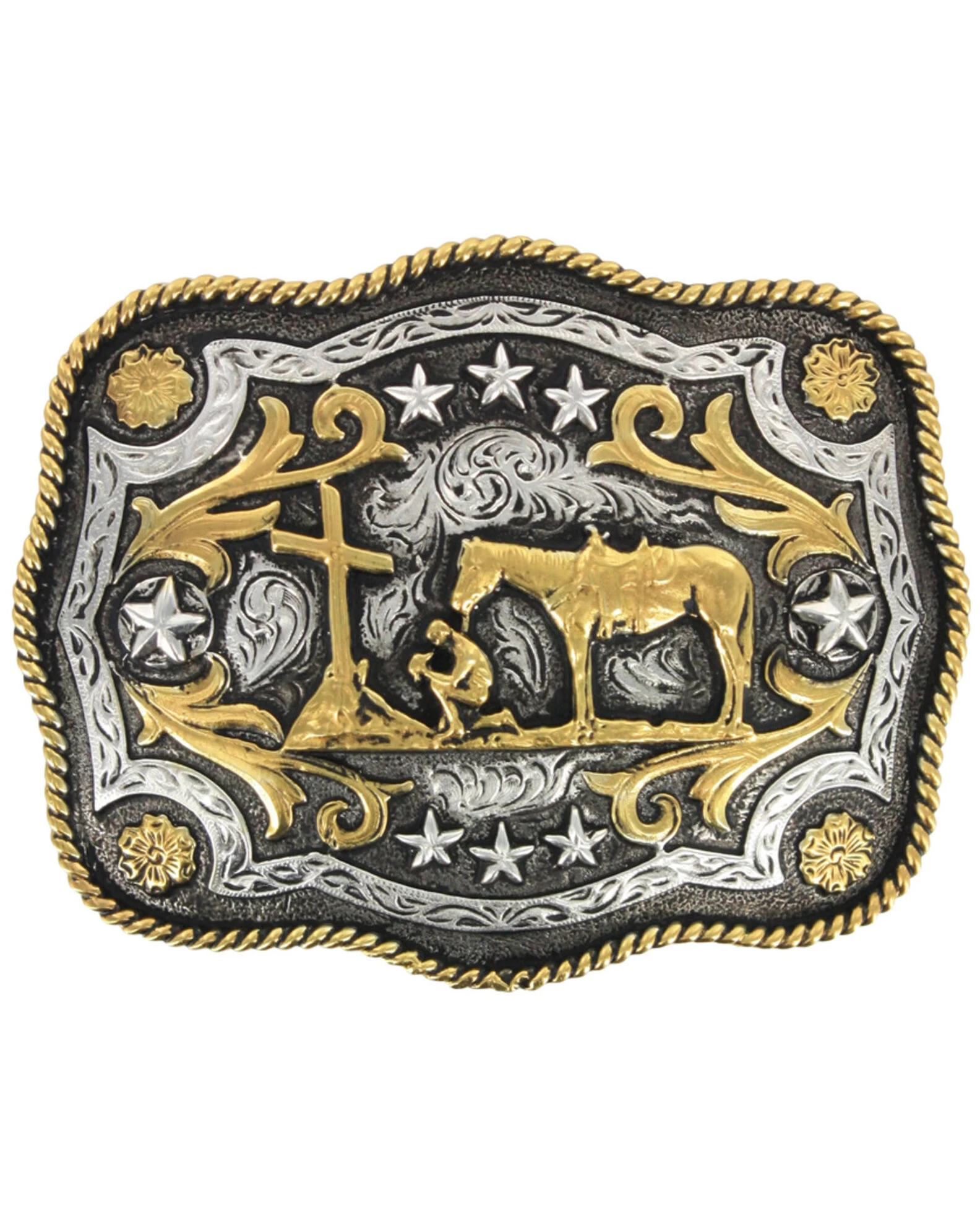 Cody James® Men's Christain Cowboy Rectangle Belt Buckle 1 Cody James® Men's Christain Cowboy Rectangle Belt Buckle