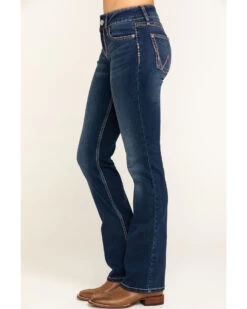 Wrangler Retro Women's Mid-Rise Boot Cut Jeans -Cowboy Pradise 350D29 88 P3